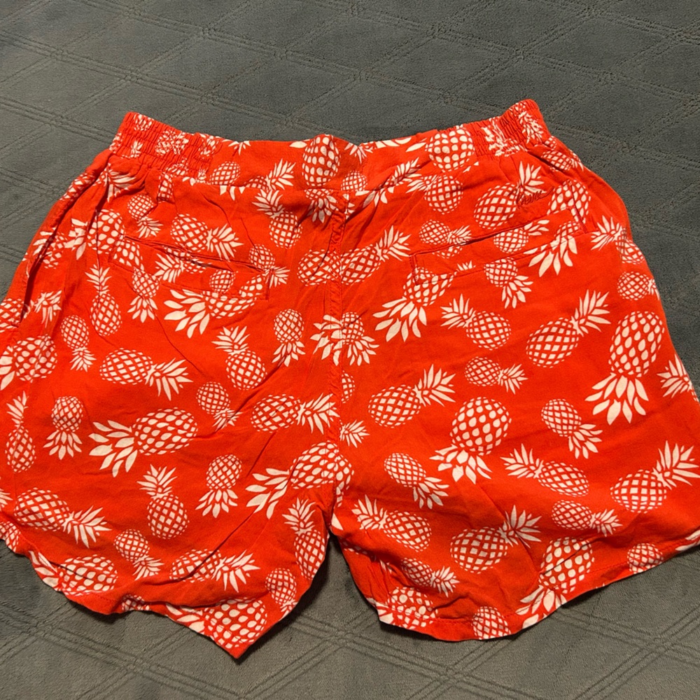 Kavu Pineapple Print Red Women's Shorts - Picture 2 of 4